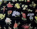 Australian Flora Flowers With Names on Navy / Black